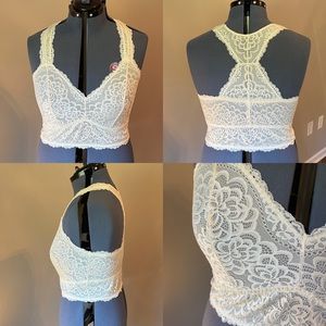 Torrid Ivory Lace Racerback Bralette